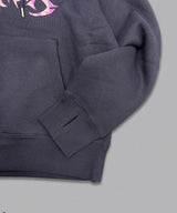 Tribal logo fur zip hoodie