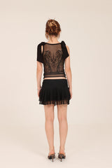 Angel wing mini skirt