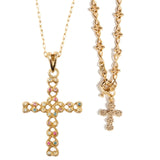 크로스 2 가닥 목걸이