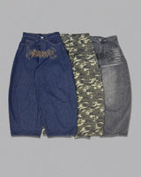 Tribal logo balloon baggy pants