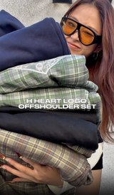 H HEART LOGO 露肩套装