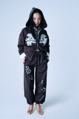 Lace twins logo sweat pants