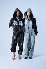 Lace twins logo sweat pants