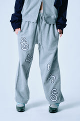 Lace twins logo sweat pants