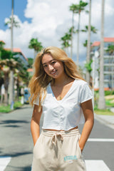 My Sugar Babe Club Front Button Crop Top