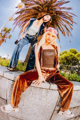 Butterfly Velor Flare pants