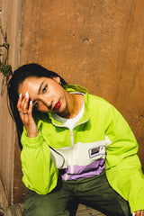 pale color blocked nylon jacket