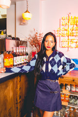 MSB Argyle針織開衫