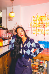 MSB Argyle針織開衫