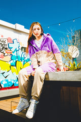 兩個音調拉式連帽衫