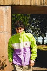 pale color blocked nylon jacket