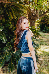 蝴蝶絲絨連帽衫