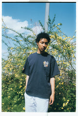 MSB 자수 꽃 로고 티