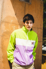 pale color blocked nylon jacket