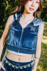 蝴蝶絲絨連帽衫