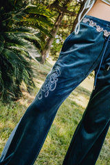 Butterfly Velor Flare pants