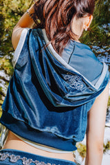 蝴蝶絲絨連帽衫