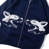 studentapathy dog logo knit polo 【AZR-SA-0001-23】