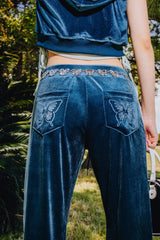 Butterfly Velor Flare pants