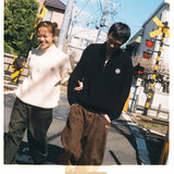 "N"로고 반 지퍼 니트