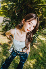 NOPE GIRL SIDE RIBBON TOPS