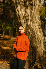 cable turtleneck knit