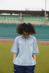 “ B”徽章針織polo襯衫