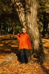 cable turtleneck knit