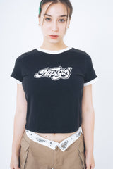 Nope girl Sporty ringer t-shirt