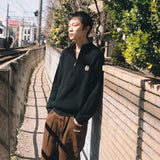 "N"로고 반 지퍼 니트