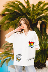 MSB補丁設計短袖襯衫