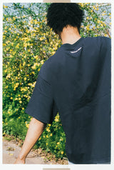 MSB 자수 꽃 로고 티