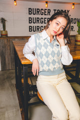 MSB Argyle Knit Vest