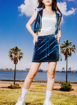 Velor Mini Skirt