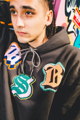 MSB舊英語補丁最大重量連帽衫