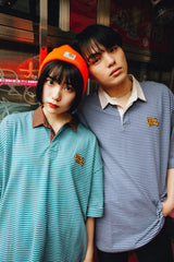 9090條紋polo襯衫