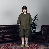 Military-like China shirt 【AZR-BL-0001-017】