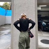 HTH original open shoulder tops