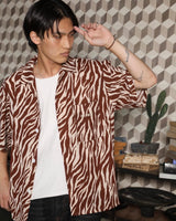 ZEBRA OPEN COLLAR SHIRT