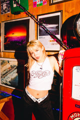 不,女孩美國袖上衣