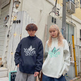 YS 나비 로고 하프 ZIP 니트