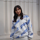 student apathy logo knit polo 【AZR-SA-0001-013】