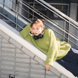 "N"로고 반 지퍼 니트