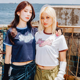 "NOPEGIRL" Signature Ringer T Shirt