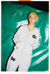 9090徽標拉鍊連帽衫