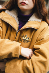 國王徽標連帽工作夾克