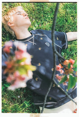 msb patch flower embroidery pattern short sleeve sweat