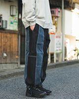 switching balloon denim pants