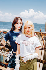 "NOPEGIRL" Signature Ringer T Shirt