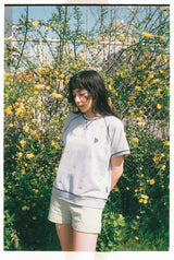 msb patch flower embroidery pattern short sleeve sweat